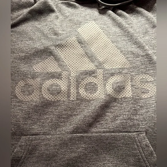 Adidas Men’s Hoodie Sz M dark heather gray - Picture 3 of 5